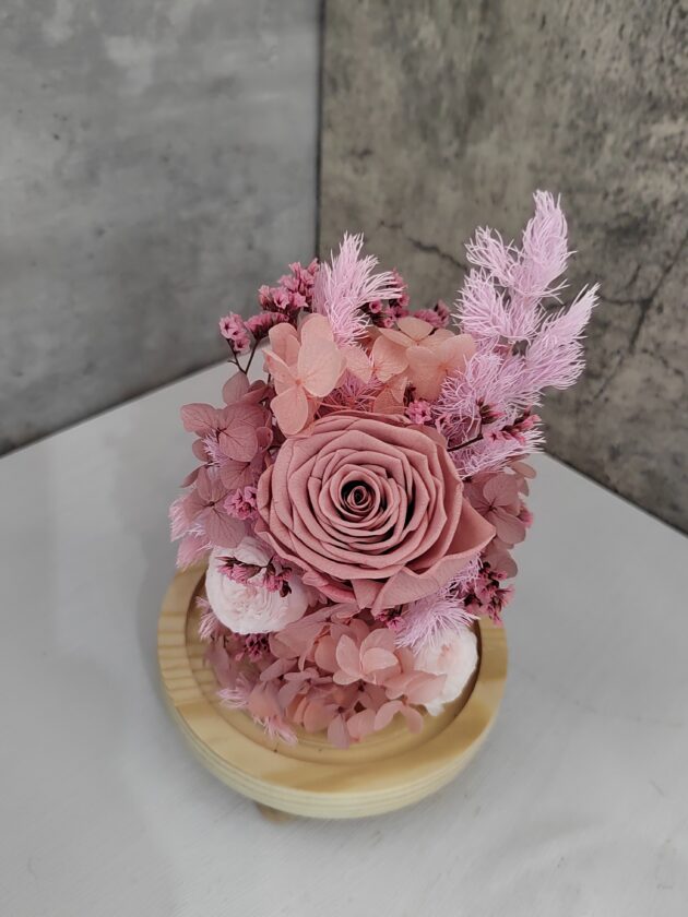 RS0024 Preserve Flower in Jar Rosie (Dusty Pink) - Image 2