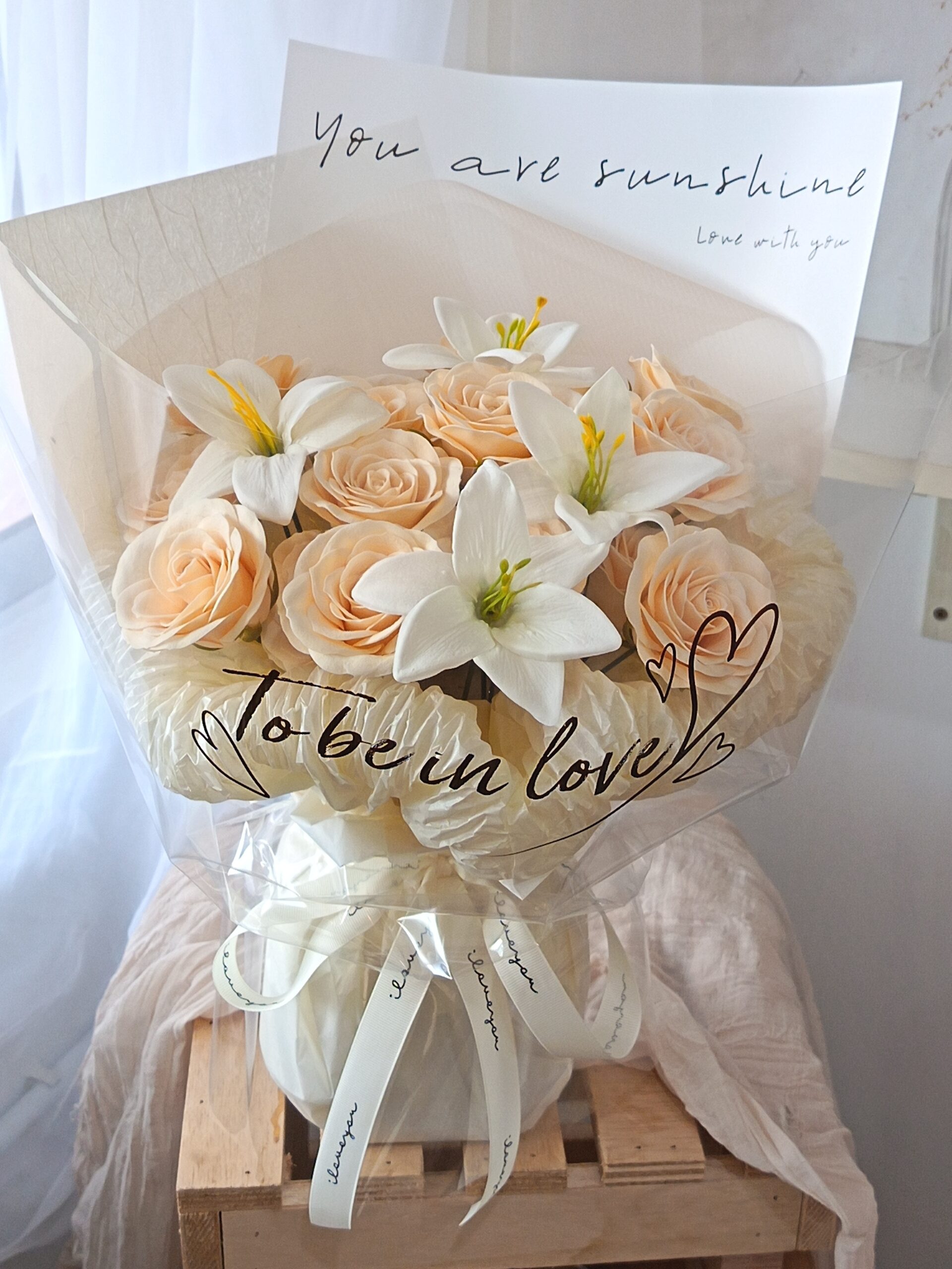 RS0011 Peach Beauty Love (Soap Bouquet) - Image 2