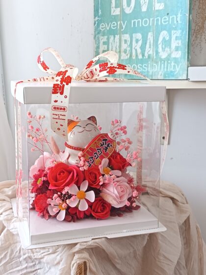 RS0019 Flowery Fortune Cat for Your New Adventure